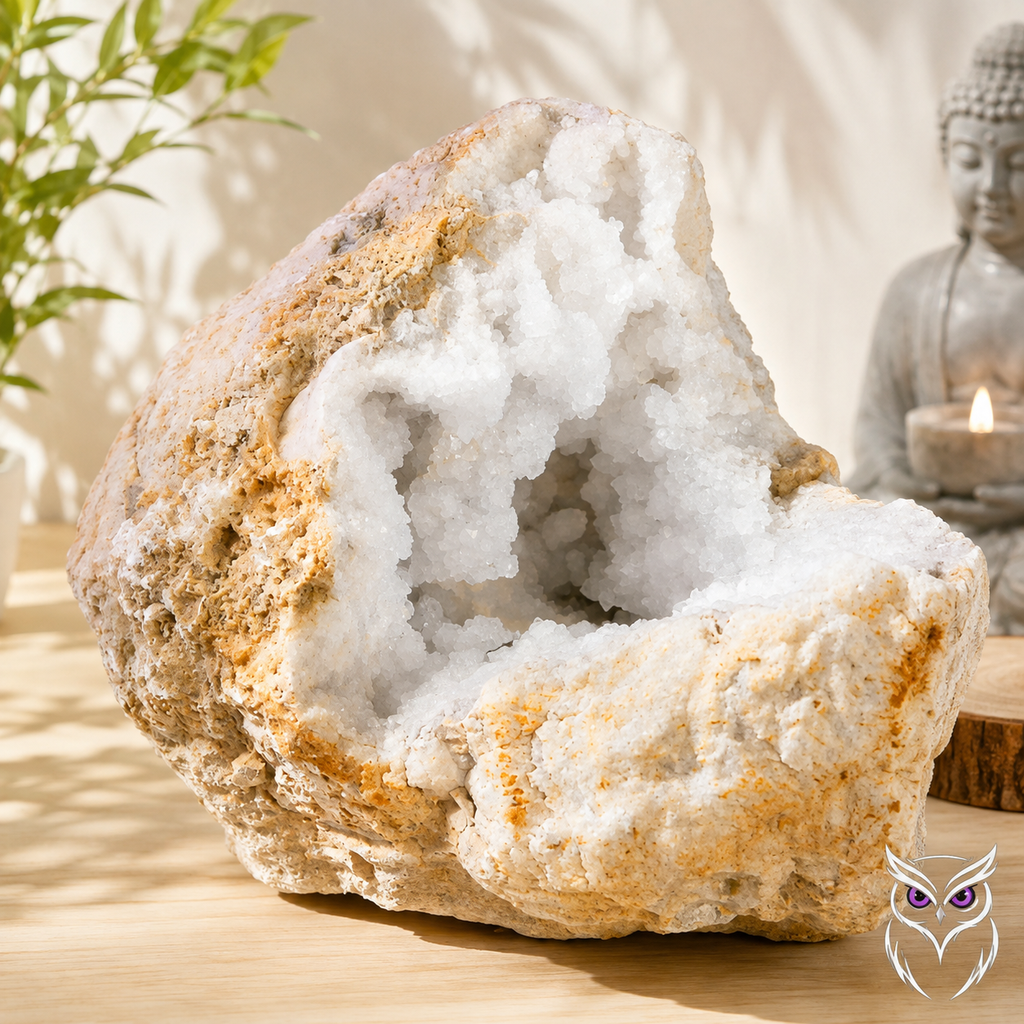 Géode Druse de Quartz Blanc – Cristal de Roche