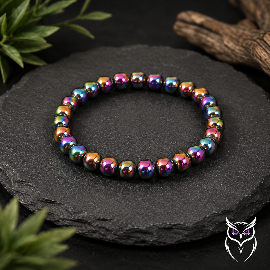 Bracelet Hématite Titane 8 mm